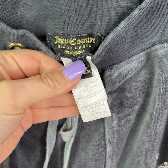 Vintage y2k Juicy Couture Gray Sweatpants with Velour Finish size Xs - Picture 6 of 9